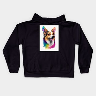 Dog head corgi Kids Hoodie